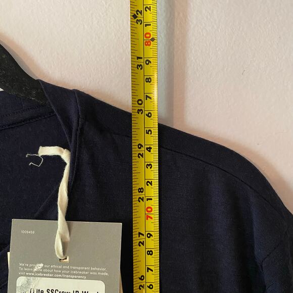 NWT icebreaker Navy Blue Wool Blend Short Sleeve Tee T-shirt Lightweight Men XL - Picture 11 of 12